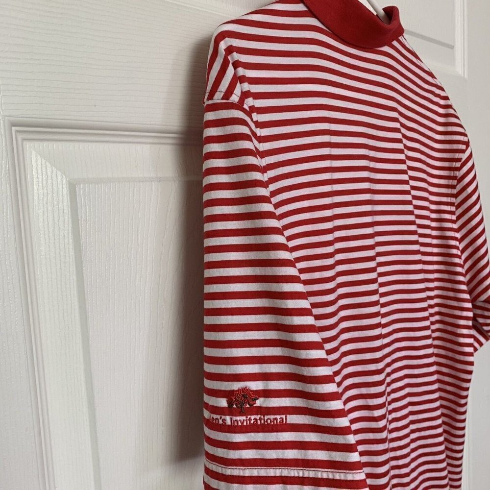 Fairway & Greene F&G Men’s Large Red White Striped Polo Shirt Golf - Picture 6 of 10